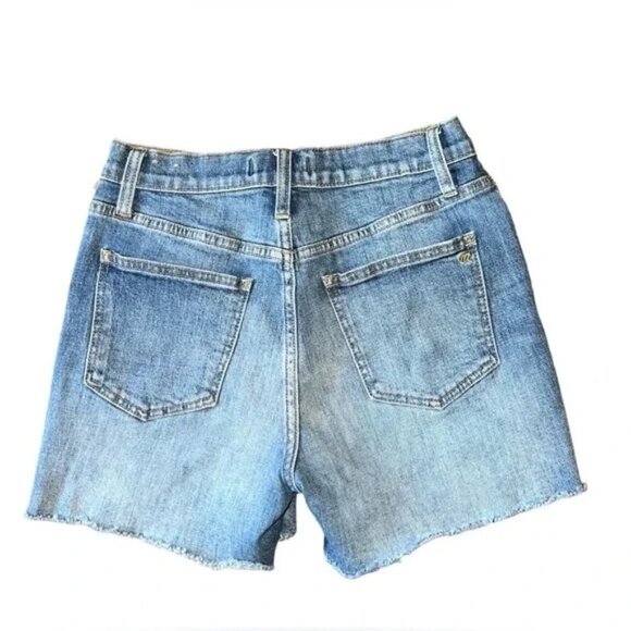 Madewell High Rise Raw Hem Cutoff Glenoaks Denim Shorts - Size 25 - Picture 2 of 5